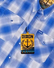 DIXXON FLANNEL CO - THE PIERSIDE AHORT SLEEVE BAMBOO - L - BRAND NEW - BLUE GRAY