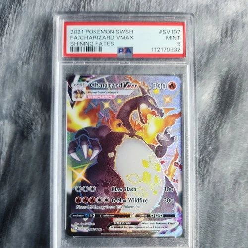 2021 Pokemon SWSH FA/ Charizard VMAX Shining Fates #SV107 PSA 9