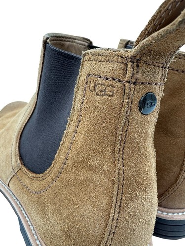 UGG Baldvin Chelsea Pull On Chukka Chestnut Suede Boot Men’s 9.5 - Picture 5 of 8