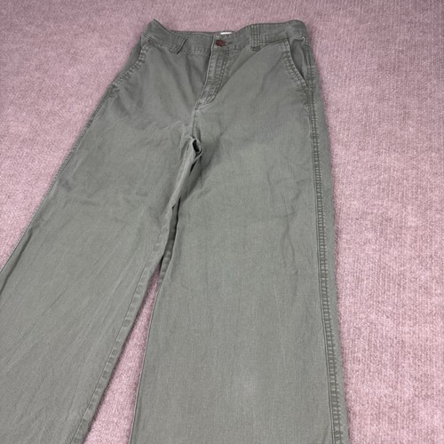 GAP Girlfriend Khaki Pants Women 0 Green Wide Leg High Rise Casual Utility 26x29 - Picture 3 of 17