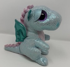 6  Holly the Dragon Shiny Blue Purple Pink Claire  s Exclusive Ty Beanie Boo