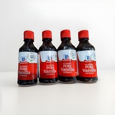 Lot Of 4 McCormick All Natural Pure Vanilla Extract, 8 fl oz 