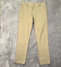 Rhone Commuter Pant Men's 31x32 Khaki Beige Slim Tech Golf Chino Performance