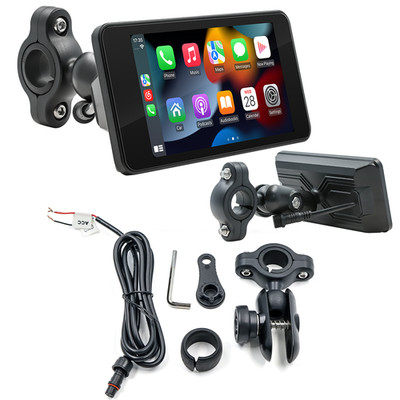 5'' Waterproof Motorcycle Navigator Portable Wireless CarPlay Android Auto Screen