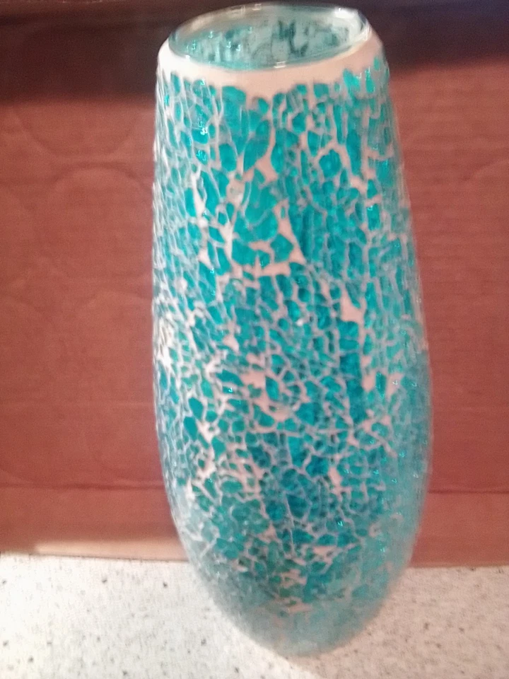 Jarrón mediterráneo de cerámica azul playa verano Foto 3 de 3