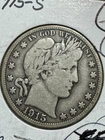 1915-s Barber Half Dollar, Nice Condition, Free shipping