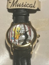 Vintage Armitron 1995 Looney Tunes "Tweety Bird Sylvester" Watch Works no Sound