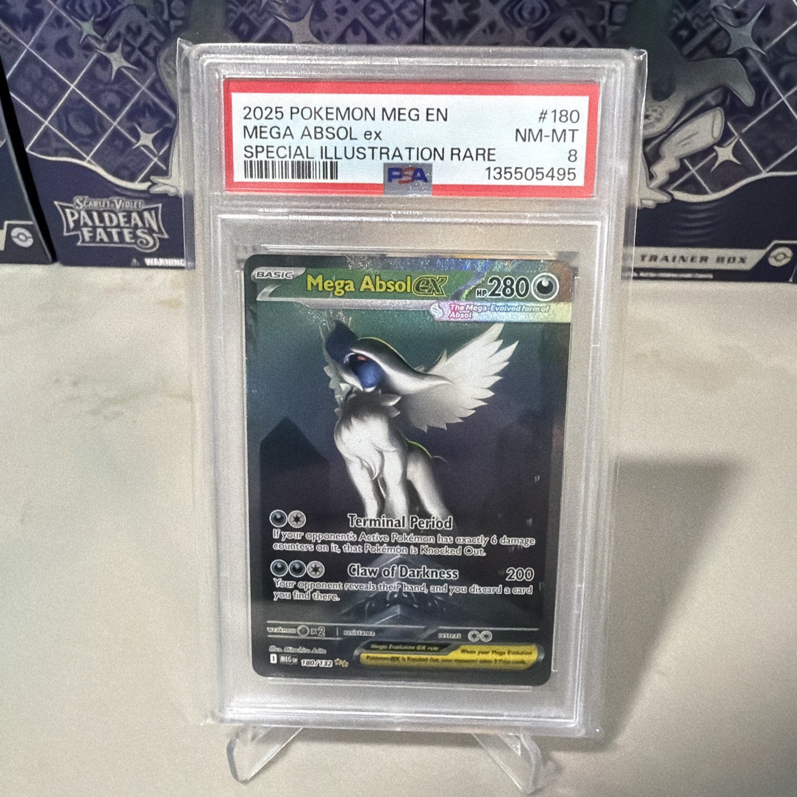 Pokemon Mega Evolution Absol EX 180/132 Special Illustration Rare 180/132 PSA 8
