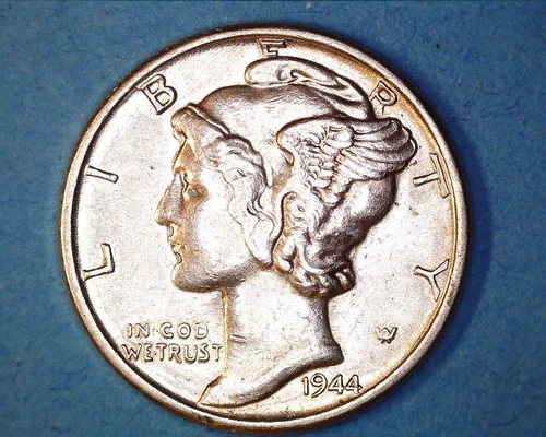 1944 MERCURY DIME   AU+ **1130-5
