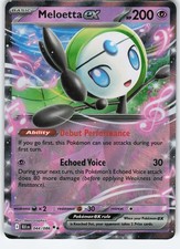 Meloetta ex 044/086 Double Rare Holo SV: Black Bolt NM Pokémon