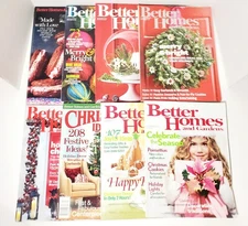 Lot of 8 Better Homes & Gardens Magazines December Christmas Issues 2004-2024