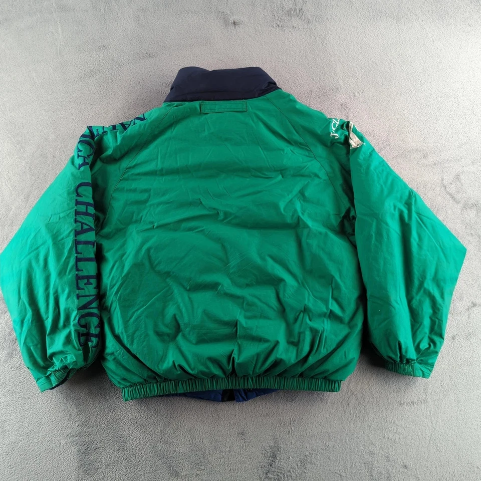 Chaqueta de Colección Nautica Challenge Para Hombre Mediana Verde Plumón Puffer Clase J Años 90 Foto 4 de 4