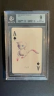 Pokemon Stadium 1998 Mew Ace Of Spades Green Playing Card Beckett 9