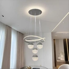 Modern LED Chandeliers, Dimmable 3-Color Kitchen Island Pendant Light for Dining