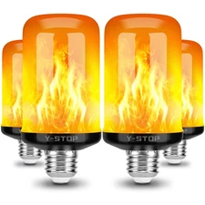 Upgraded LED Flame Light Bulbs, 4 Modes Flickering Light Bulb E26