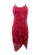 Guess Women's Embroidered Bodycon Dress (0, Red)