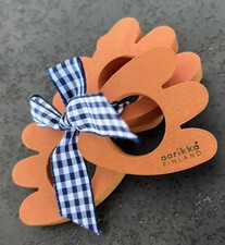 Aarikka Allu Finland Vintage Wooden Napkin Rings Set Of 4