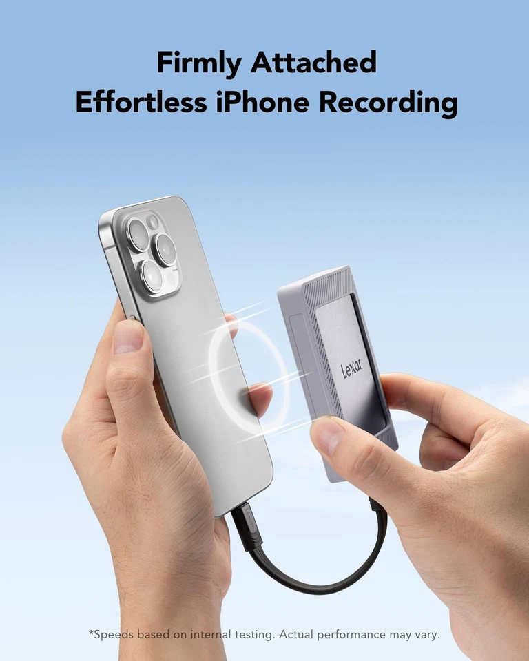 Lexar Portable SSD 1TB mit Magnetkit für iPhone 15/16 und mehr - Bild 2 von 4