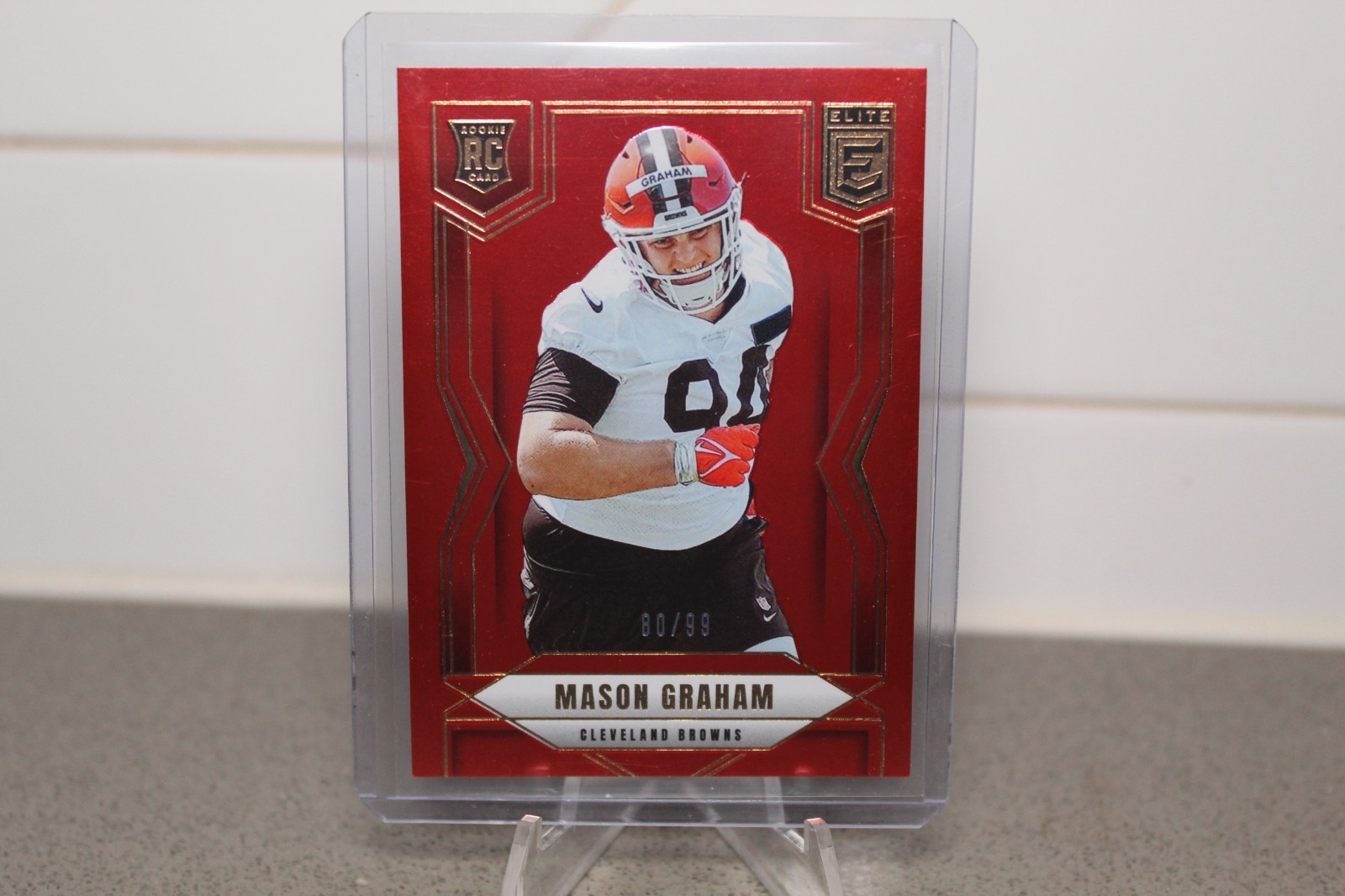 Mason Graham 2025 Donruss Elite #80/99 Red Rookie RC BROWNS #125