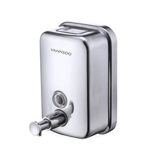 VANNSOO Commercial Soap Dispenser Wall Mount Stainless 17 fl oz, Silver