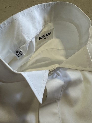 Saint Laurent Men Tuxedo Shirt White Size 40/15 3/4 New $990 Italy - Picture 6 of 11