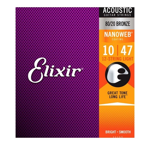 Elixir Nano 12 string acoustic guitar 10-47 set (NEW)