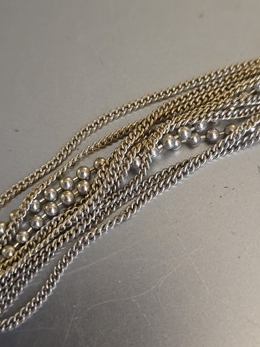 Sterling Silber 925 10 Strang geflochtenes Armband, 7 cm lang Italien gemarkt 1187 - Bild 2 von 6