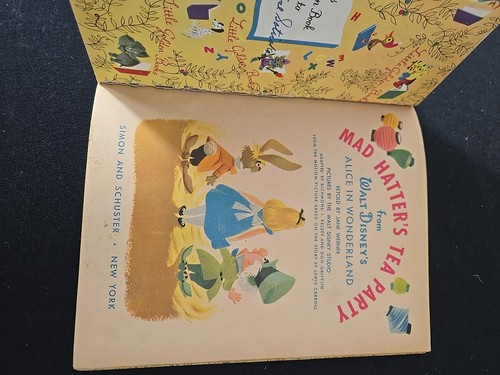 MAD HATTER'S TEA PARTY ~ 1st "A" ed. Little Golden Book #D23 Alice in Wonderland - Picture 10 of 10
