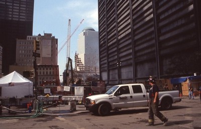 9/11 NYC Ground Zero Recovery Firefighter Ford Truck 2002 35mm Color Slide