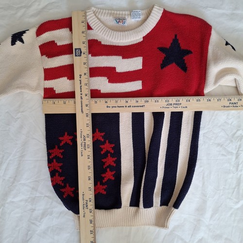 Vtg Talbots Kids Sz S Unisex USA Flag Pullover Sweater Patriotic Preppy Classic - Picture 8 of 11