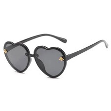 Girls Sunglasses UV Protection Heart Shaped Little Bee Decor Sunshade Glasses