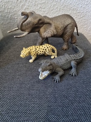 Schleich Konvolut: Elefant, Krokodil, Gepard