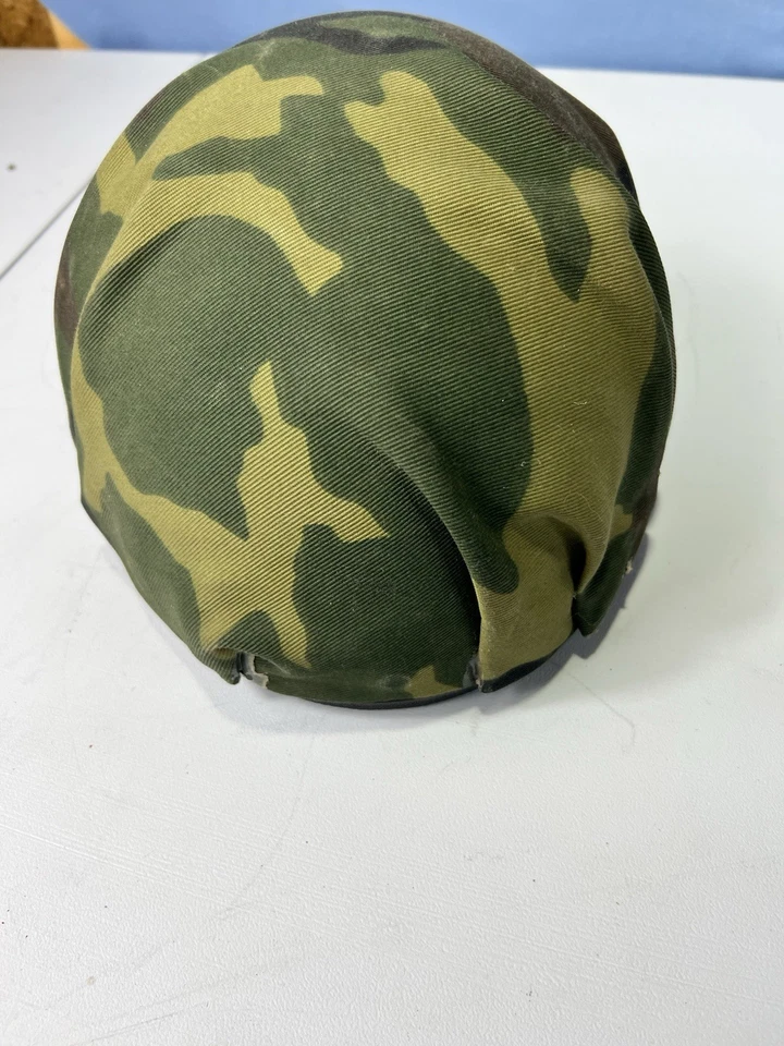 Vintage 1960's Buco Traveler Motorcycle Half Helmet Adjustable Camouflage - Image 3 of 4