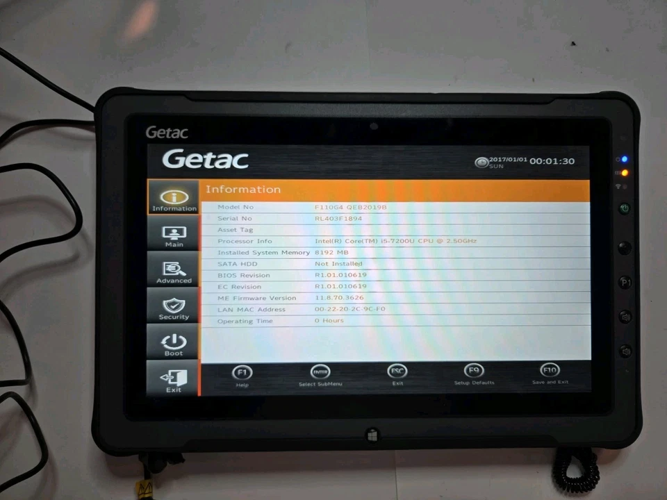 Getac F110 G4 Tablet i5-7200U 2.50GHz 8GB 512SSD ComPort Win11Pro Zero hours New - Image 3 of 4