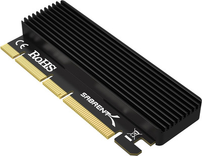 SABRENT M.2 Nvme SSD to Pcie X16/X8/X4 Adapter Card with Aluminum Heatsink, Easy