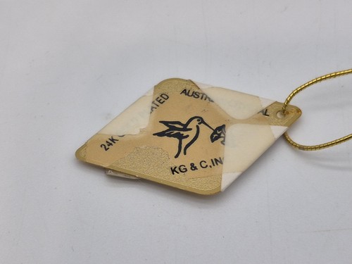 Vtg KG & C Gold Plated 24K Gold with Austrian Crystals Ball Christmas Ornament - Picture 5 of 7