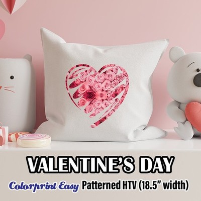 Valentine's Day Patterned HTV 18.5'' ROLL **FREE SHIPPING**
