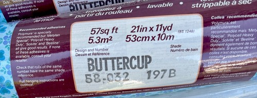 3 Rolls 1970’s Novamura Wallpaper Buttercup Pattern Classic Mid Century Style - Picture 5 of 7