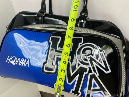 Honma Golf Duffle Bag Boston Travel Bag Blue Black Pro Tour Luggage - Picture 8 of 13