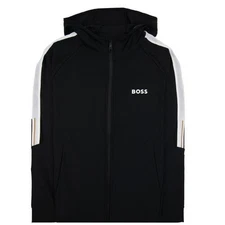 Hugo Boss x Matteo Berrettini S Cafe Black XXL Signature Strip Artwork Hoodie