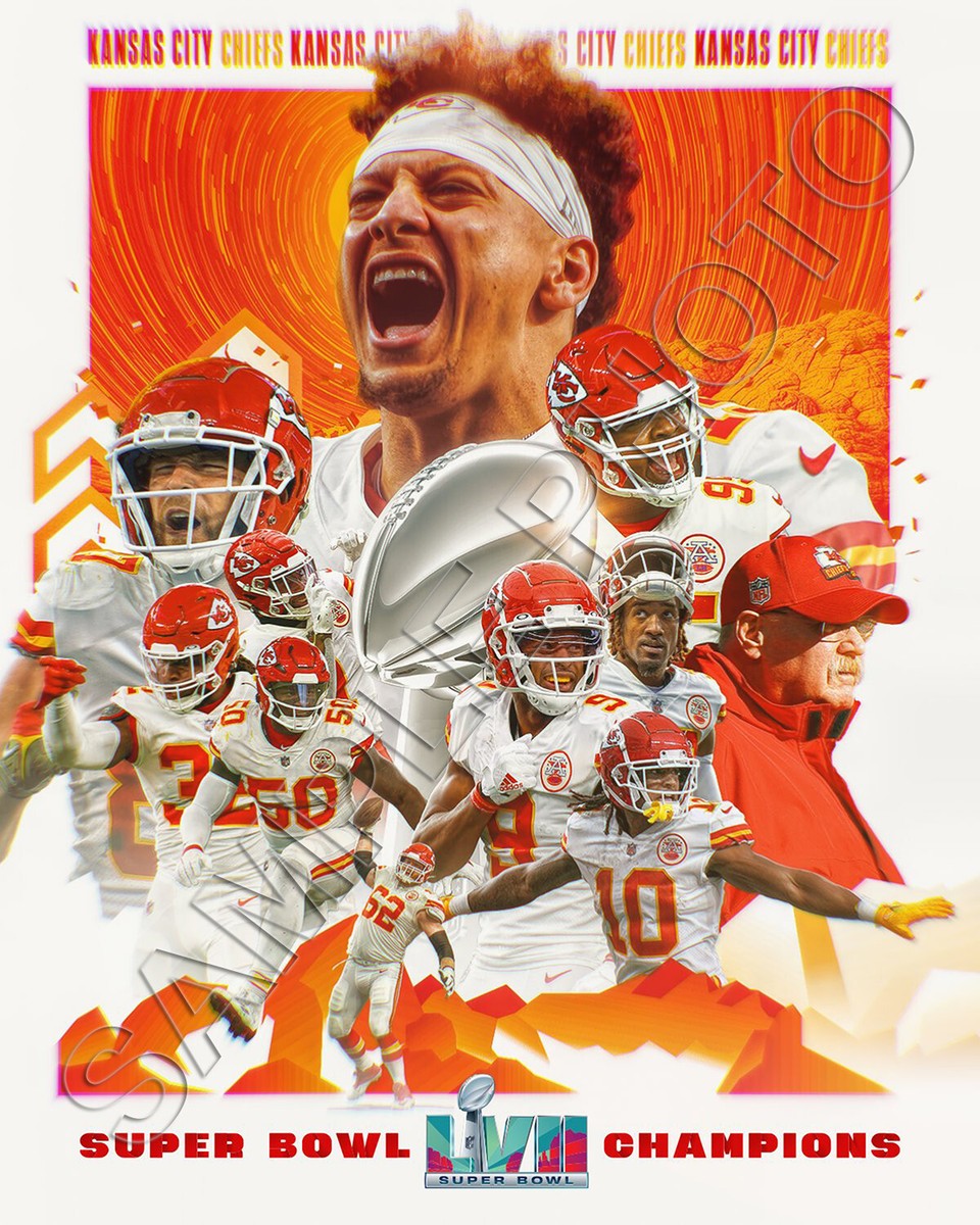 Kansas City Chiefs 2022 2023 Super Bowl Champions Composite 8x10