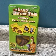 The Land Before Time Littlefoot Make A Match Children Game Vintage 2007 Pressman