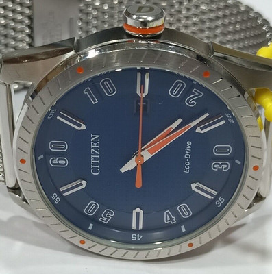 E111-S108721 CITIZEN ECO-DRIVE BLUE DIAL STAINLESS STEEL MEN'S WATCH C2-99
