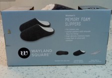 Wayland Square Ultra Soft Memory Foam Slippers Women  s Size S 7-8 Dark Gray