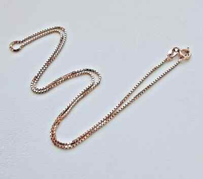 CNT 925 STERLING SILBER MADE IN ITALY ROSE VERMEIL HALSKETTE GRÖSSE CA. 18 ''