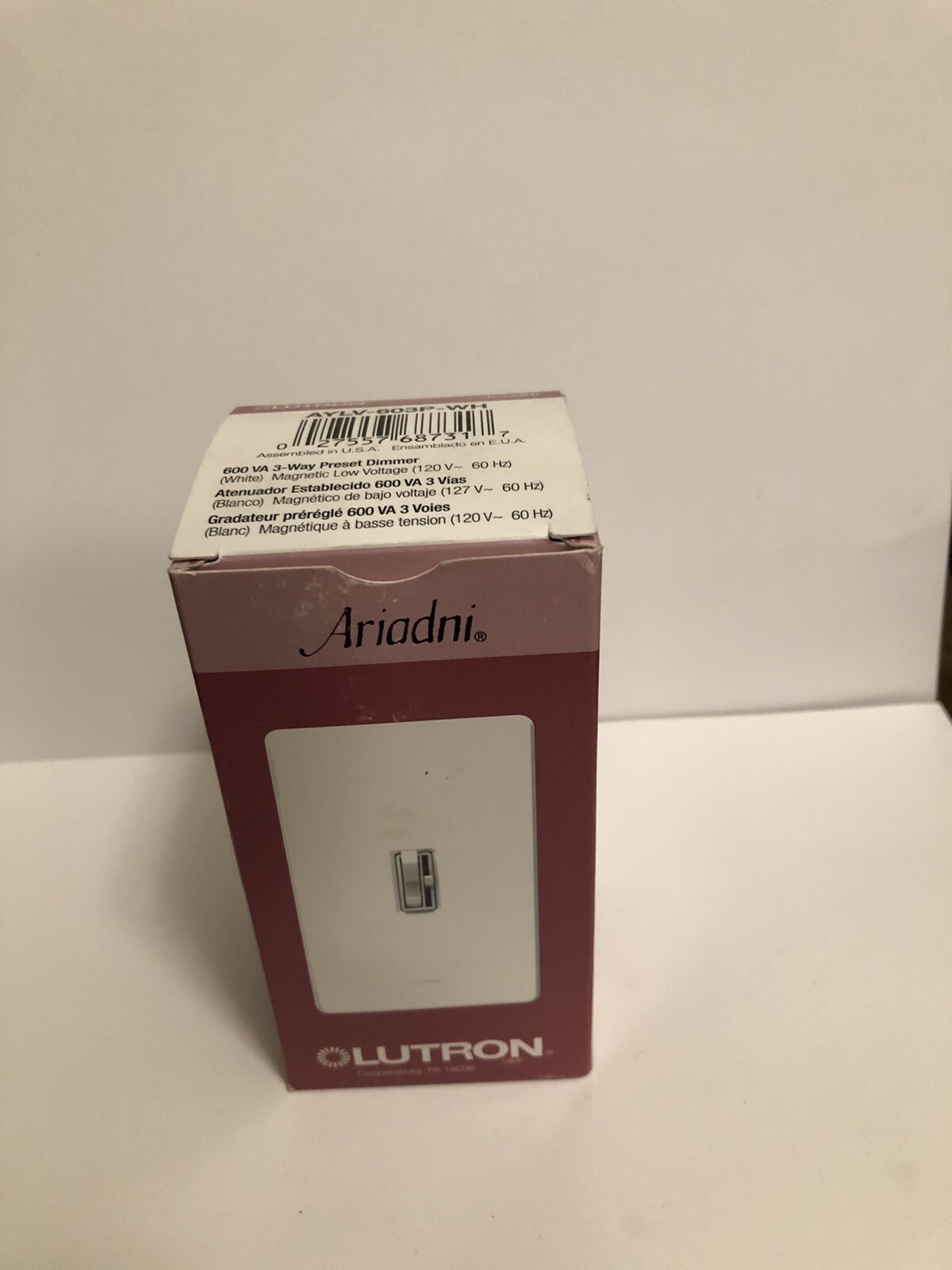 Lutron Ariadni 600va 3 Way Preset White Per Each For Sale Online Ebay