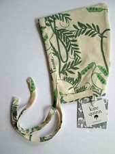 NEW Kate Quinn Pilot Elf Hat 6-12mos Baby Pea Pod Green Organic Stretchy Aviator