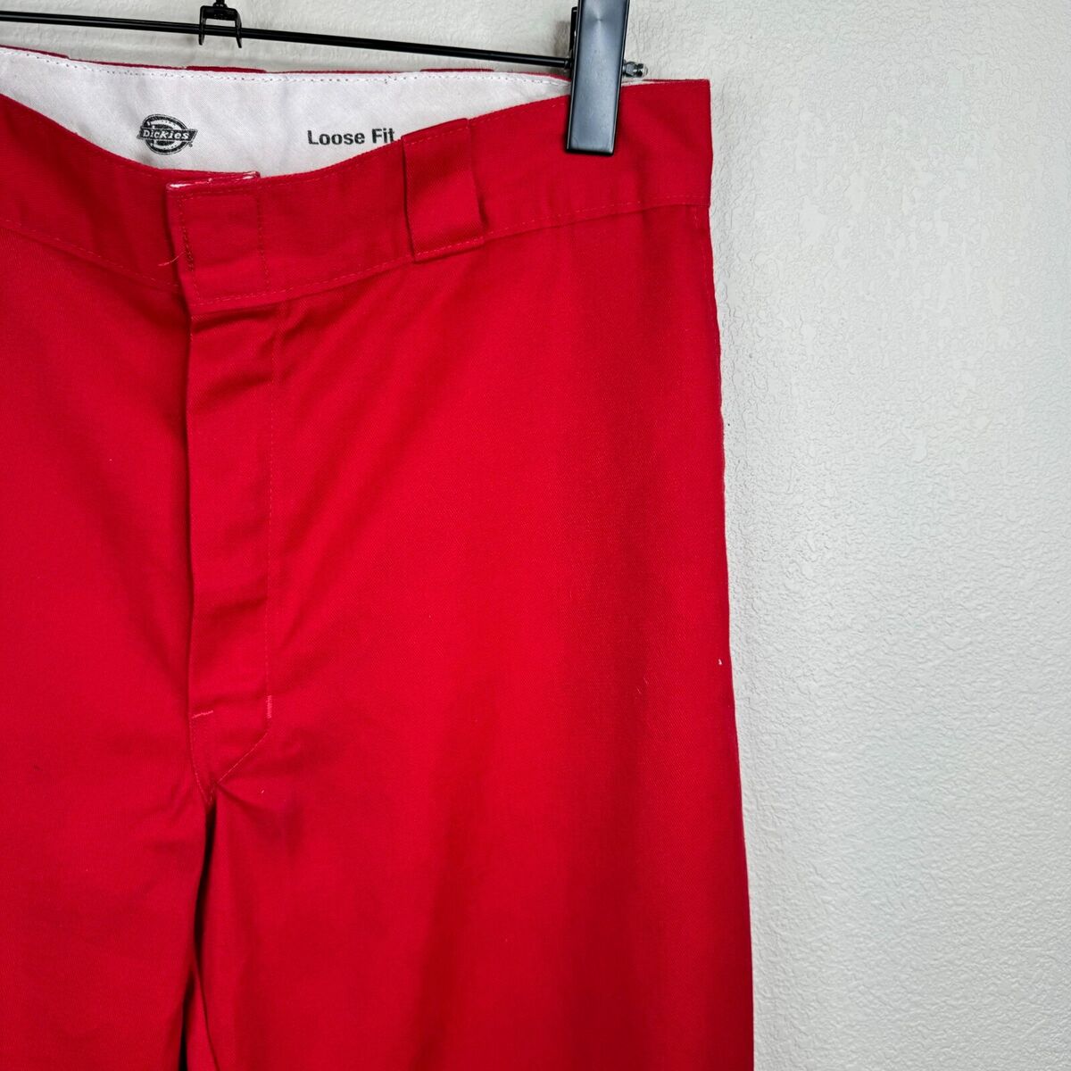 Dickies Loose Fit Double-Knee Work Pant High Rise Red Size Dickies Loose Fit Double-Knee Work Pant High Rise Red Size