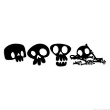 Skulls Bones Skeleton - Decal Sticker - Multiple Colors  Sizes - ebn7087