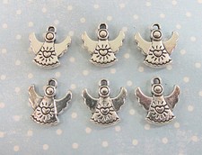 20 Angel with Wings Silver Plated Alloy Charm/Holiday/beading/Scrapbooking K143
